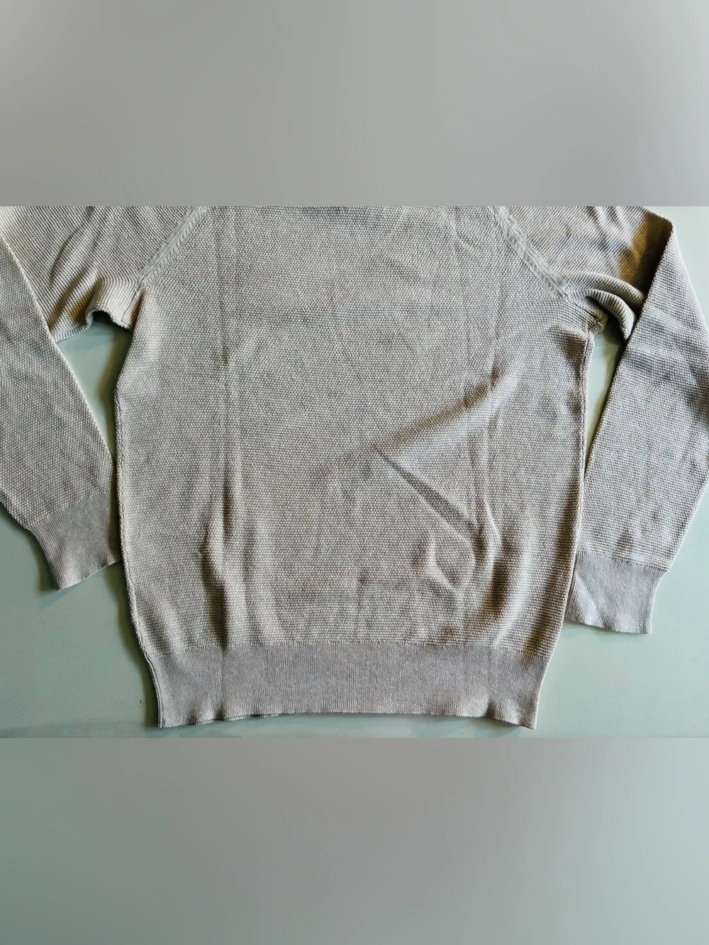 J Crew 100% Cotton Crewneck Sweater (Heather Stone /Small)